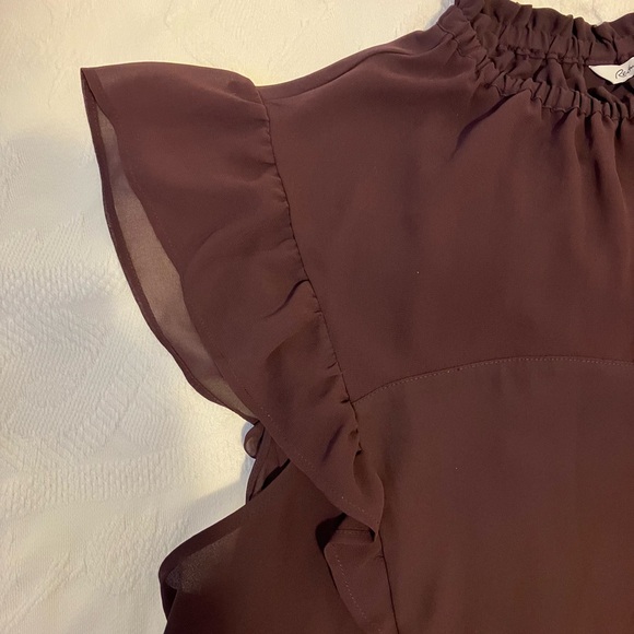 Reitmans Plum Ruffled Blouse - Picture 3 of 5